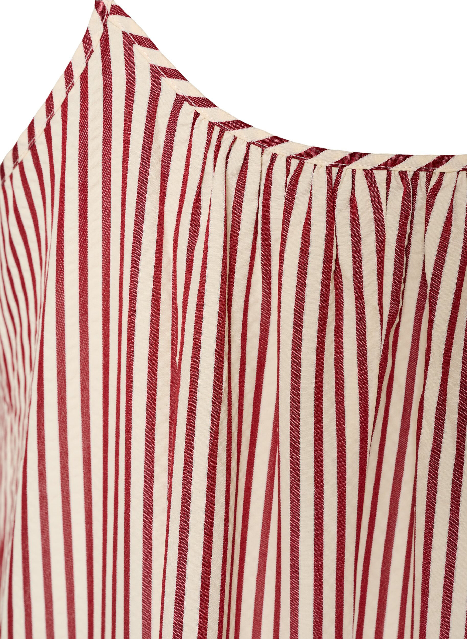 ZizziSommerkjole med striber og A-facon, R&oslash;d, Packshot image number 3