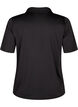 Polo t-shirt med v-hals, Black, Packshot image number 1