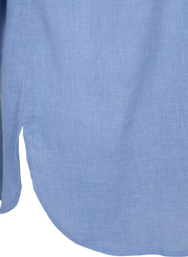 Lang skjorte med 3/4 ærmer og v-udskæring, Ultramarine, Packshot image number 3