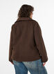 Kort jakke med asymmetrisk knaplukning, Brun, Model image number 2