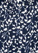 3/4 &aelig;rmet bluse i bomuld med print, Navy Blazer Leaf, Packshot image number 2