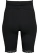 Graviditets cykelshorts med blondekant, Black, Packshot image number 1
