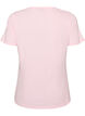 T-shirt i bomuld med print foran, Lyser&oslash;d, Packshot image number 1