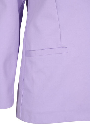 Enkel blazer med knaplukning, Purple Rose, Packshot image number 3