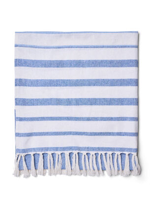 Stribet hammam håndklæde med frynser, Regatta Comb, Packshot image number 1
