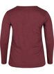 Basis bluse med lange ærmer, Cabernet Melange, Packshot image number 1