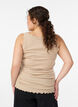 Top med blondekant, Beige, Model image number 2