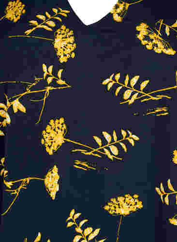 FLASH - Tunika med v-hals og print, Night Sky Yellow AOP, Packshot image number 2