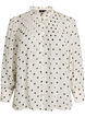 Skjortebluse i viskose med fl&aelig;sekrave, Hvid, Packshot image number 0