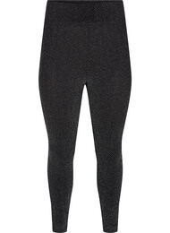 Leggings med glimmer mønster, Silver ZigZagShimmer