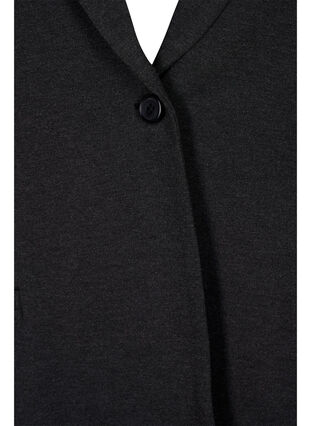 Enkel blazer med knaplukning, Dark Grey Melange, Packshot image number 2