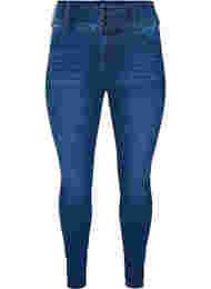 Super slim Bea jeans med ekstra høj talje, Blue denim, Packshot