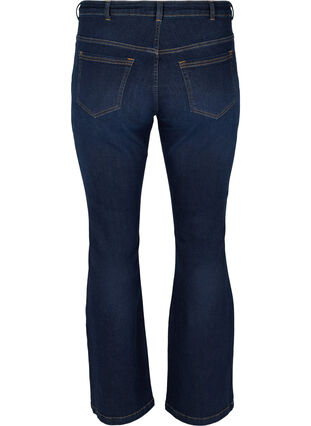 Ellen bootcut jeans med høj talje, Dark blue denim, Packshot image number 1