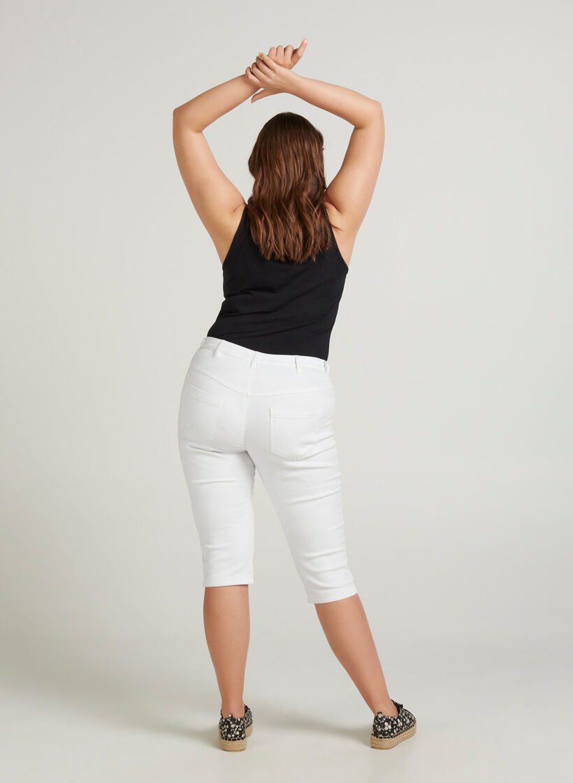 Slim fit Emily capri jeans, Hvid, Model image number 2