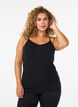 Basis strop top i bomuld, Sort, Model image number 0