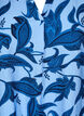 Langærmet bluse med paisleyprint og v-hals, Blue Paisley AOP, Packshot image number 2