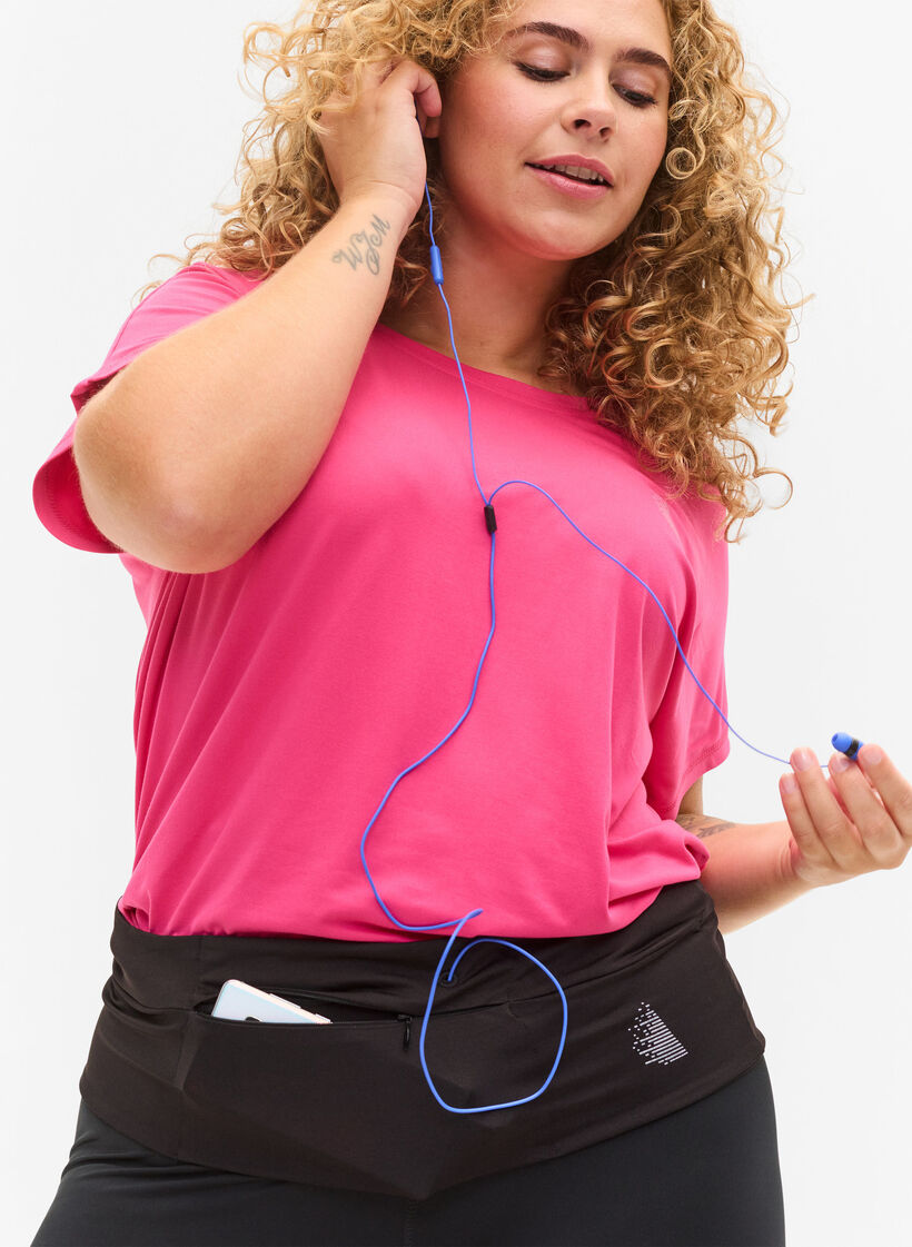 Løbebælte med reflex og lommer, Black, Model image number 2