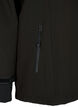 Kort softshell jakke med aftagelig h&aelig;tte, Sort, Packshot image number 3