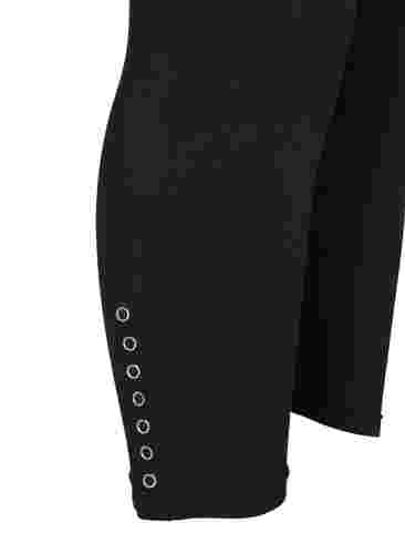 3/4 leggings med knapper, Black, Packshot image number 3