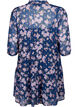 Tunika med blomsterprint og lurex, Blue Small Fl. AOP, Packshot image number 1
