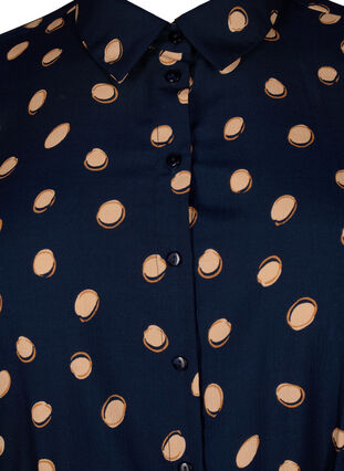 FLASH - Skjortekjole med prikker, Blue Double Dot, Packshot image number 2