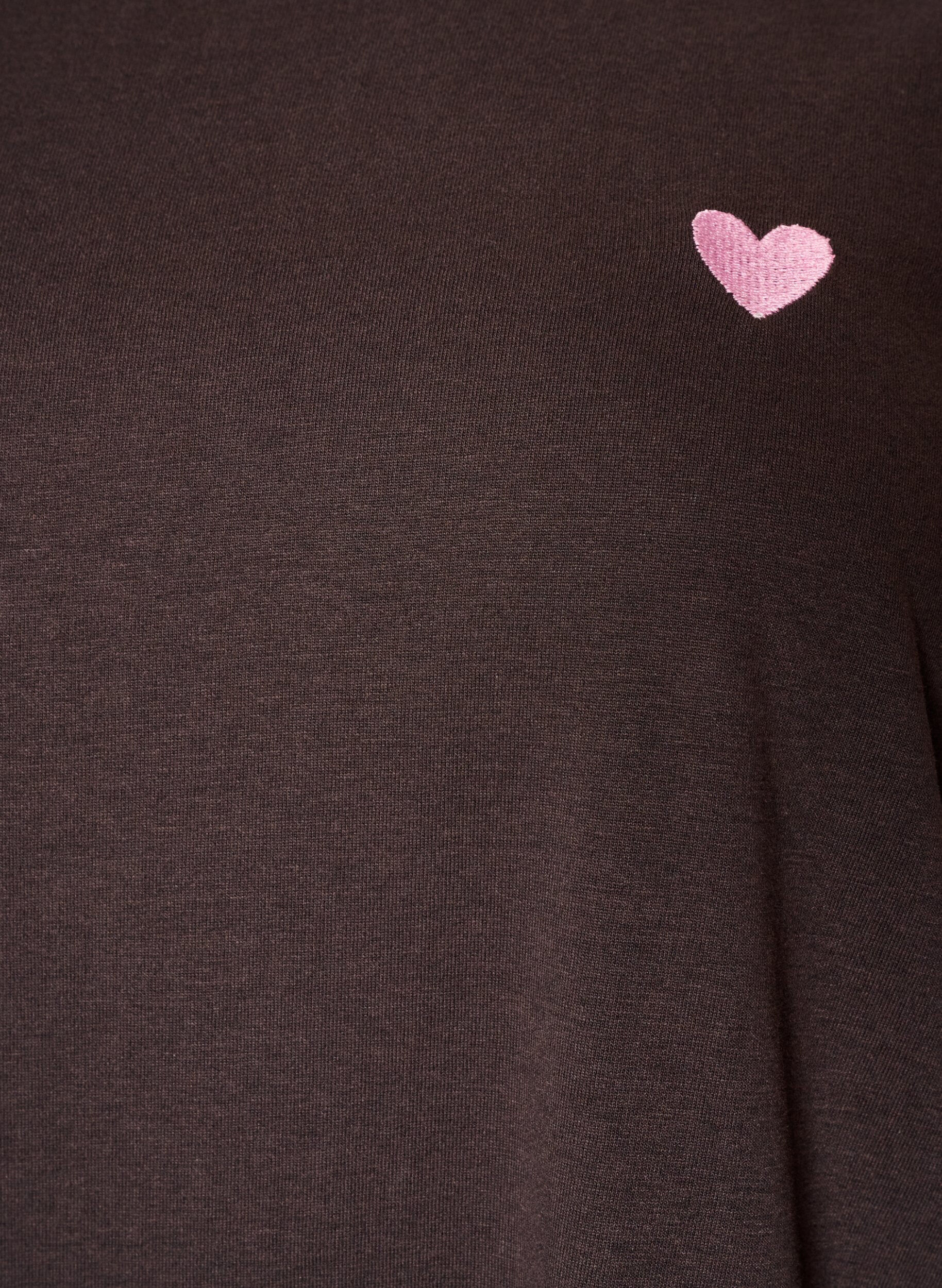 ZizziT-shirt med motiv, Brun, Packshot image number 2