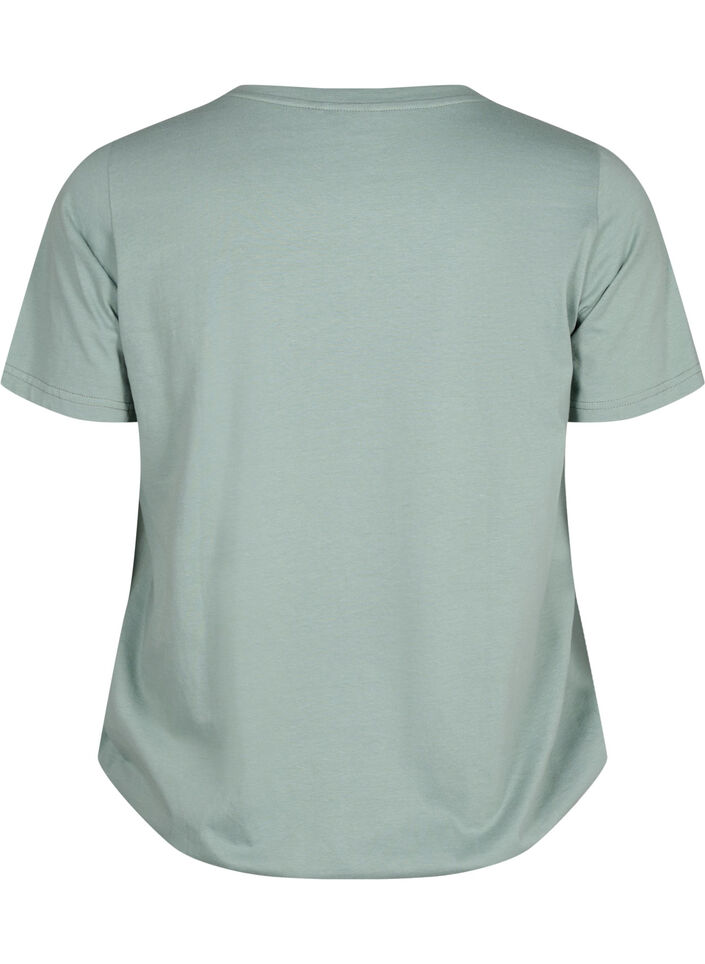 Kortærmet bomulds t-shirt med elastikkant, Chinois G. W. Live, Packshot image number 1