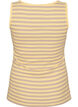 Stribet tanktop med ribstruktur, Gul, Packshot image number 1