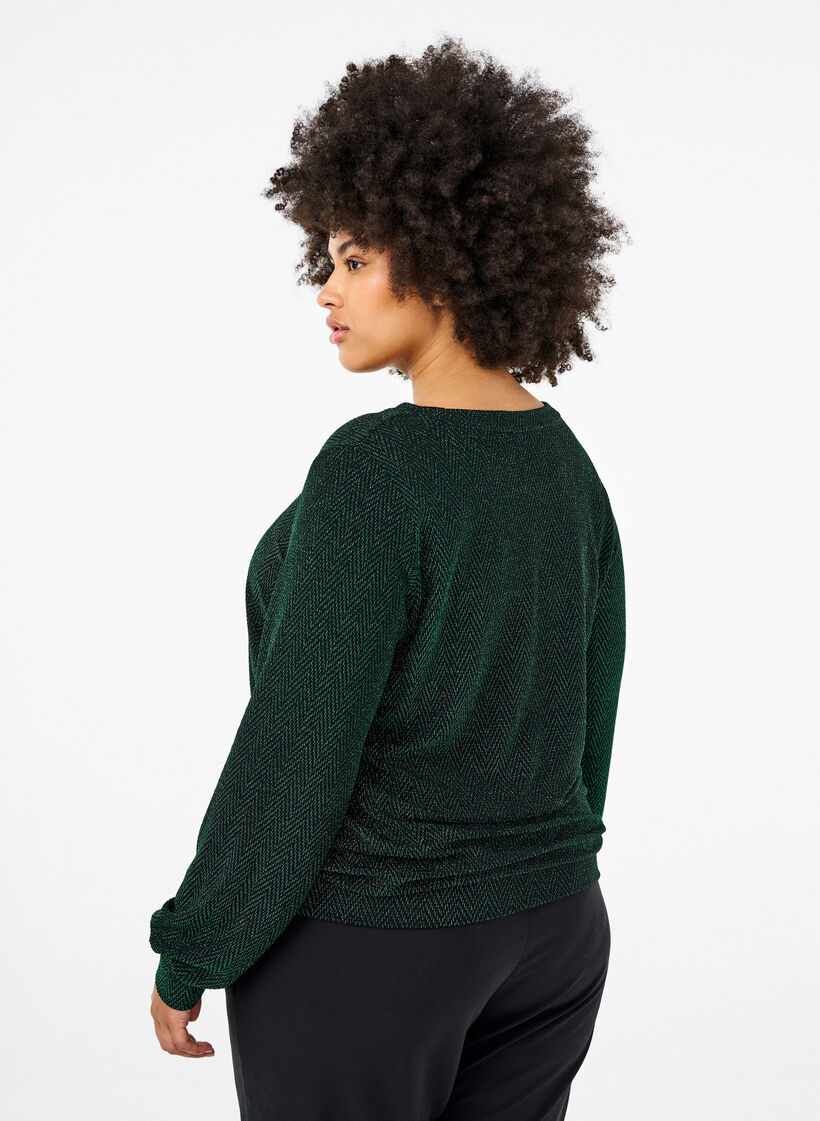 Bluse med glimmer mønster, Scarab ZigZagShimmer, Model image number 1