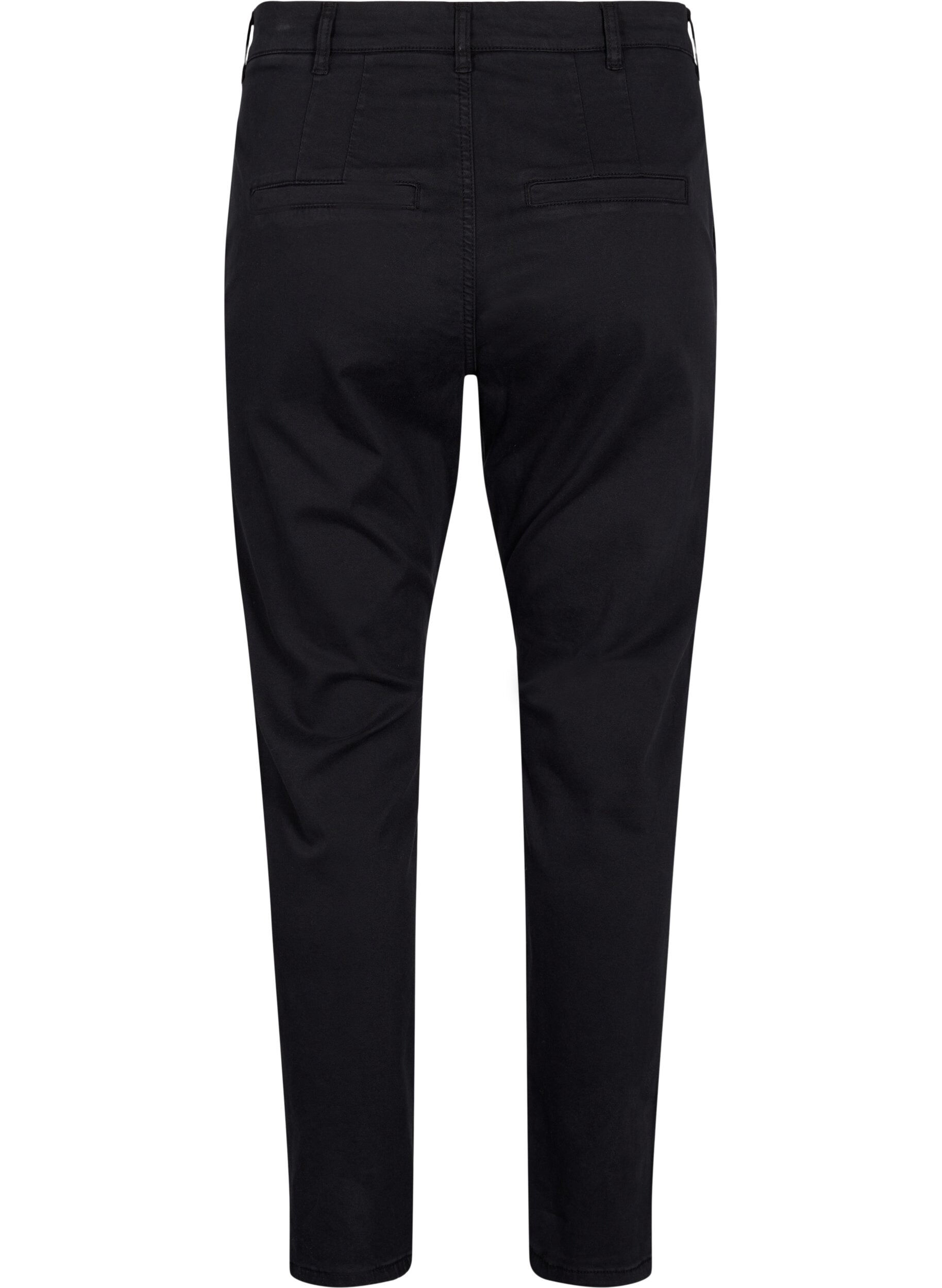 Zizzi Chinos i bomuld, Black, Packshot image number 1