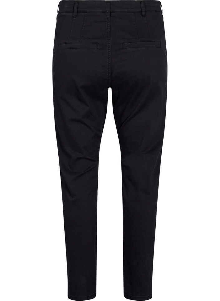 Chinos i bomuld, Black, Packshot image number 1