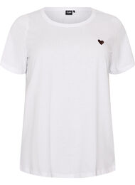 T-shirt med motiv, Hvid