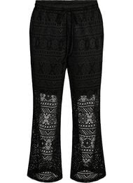 Hulm&oslash;nstrede blondebukser med lige ben, Sort