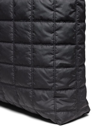Quiltet taske med skulderstrop, Black, Packshot image number 2