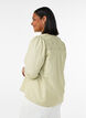 Bluse med smock og 3/4-&aelig;rmer, Gr&oslash;n, Model image number 2