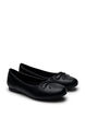 Wide fit - Ballerina med sløjfe, Sort, Packshot image number 1