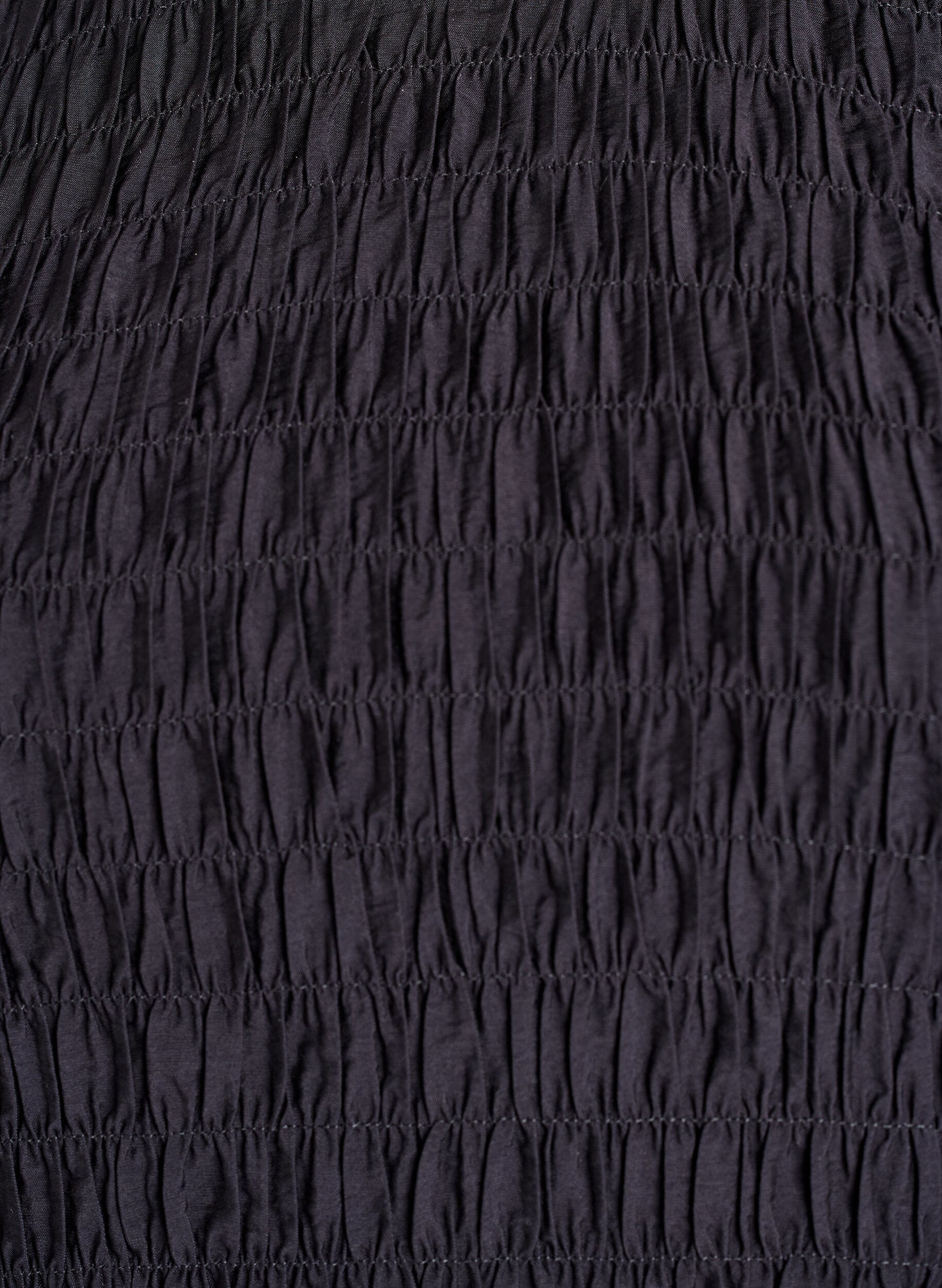 ZizziBluse med smock og lange &aelig;rmer, Sort, Packshot image number 2