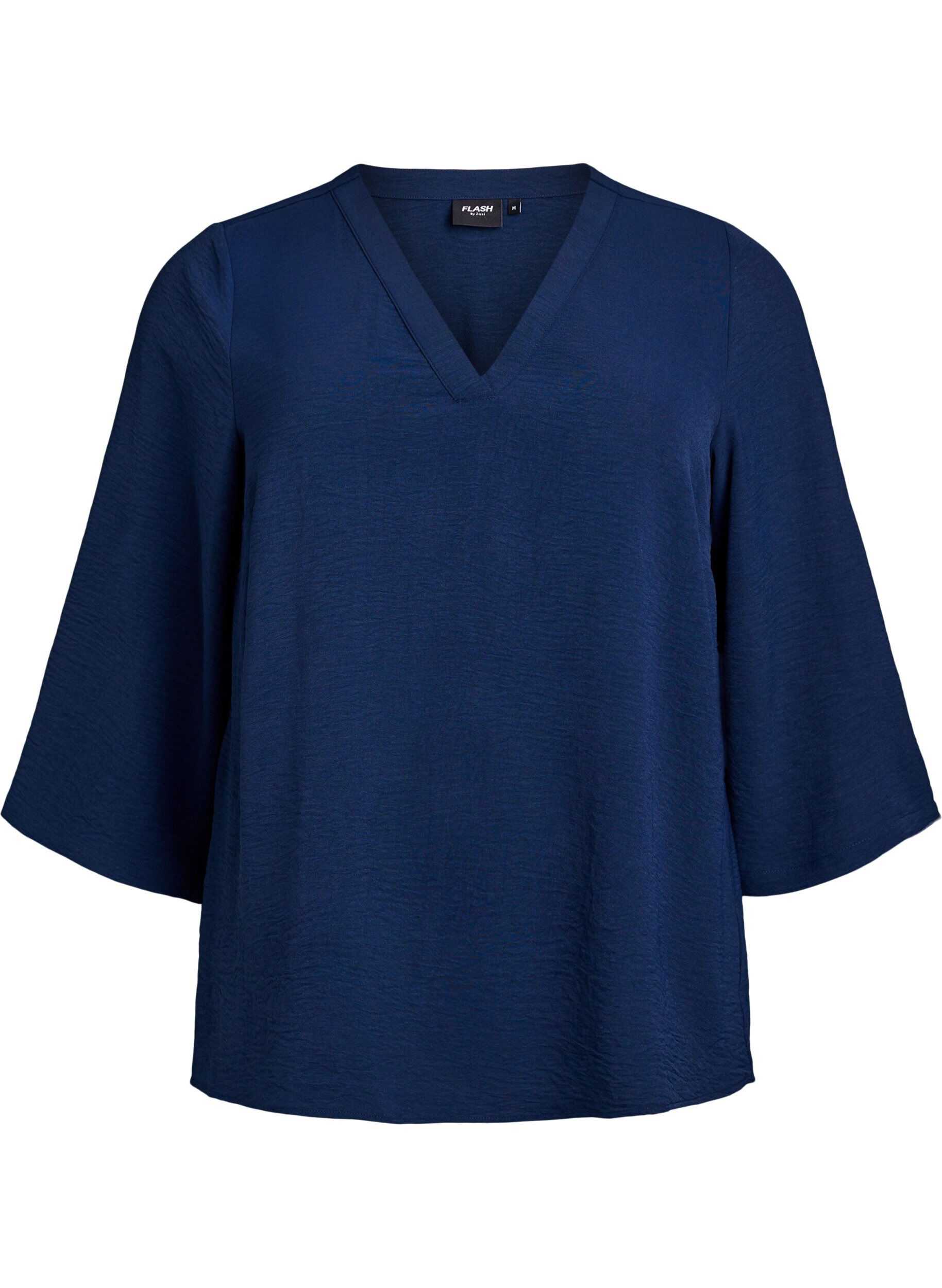 FLASH - Bluse med 3/4 &aelig;rmer
