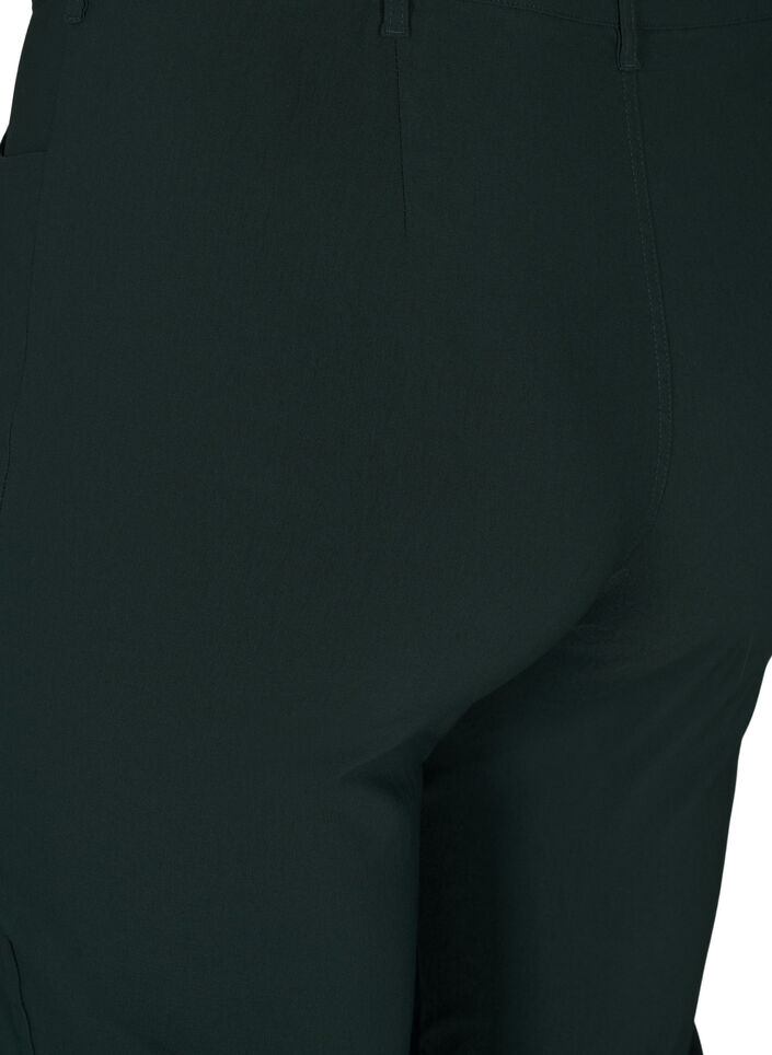 Klassiske bukser i viskosemix, Gr&oslash;n, Packshot image number 3