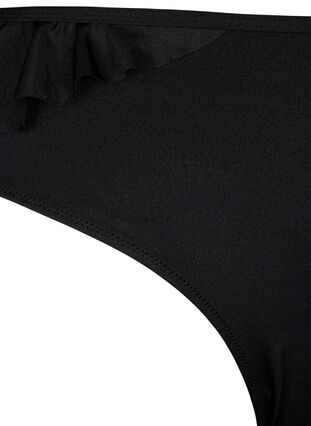 Bikinitrusser med flæser, Black, Packshot image number 2