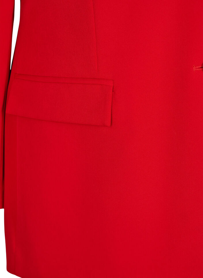 Klassisk blazer med knaplukning, Rød, Packshot image number 3