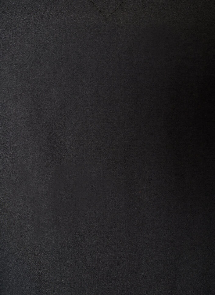 Viskosebluse med V-udsk&aelig;ring, Sort, Packshot image number 2