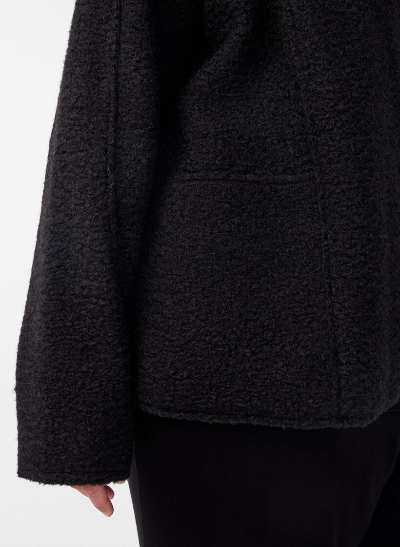 L&oslash;s cardigan med lommer, Sort, Model image number 3