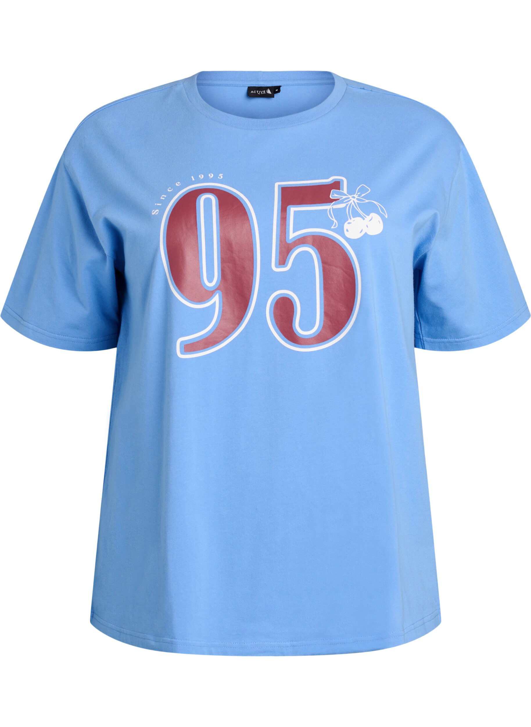 Sporty t-shirt i &oslash;kologisk bomuld