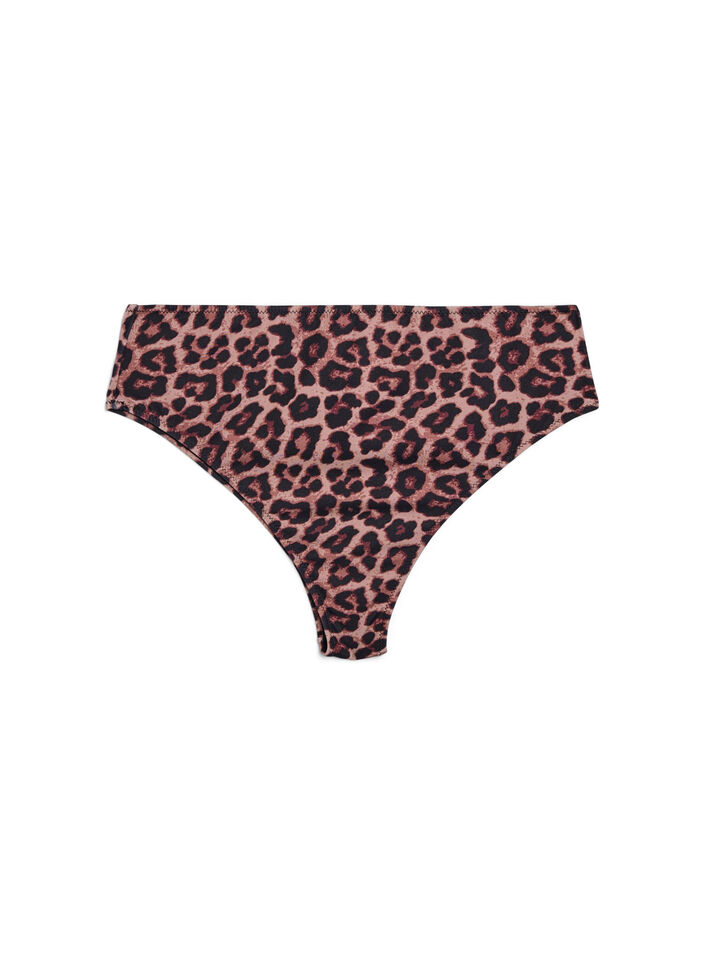 Leopard brazilian bikiniunderdel, Beige, Packshot