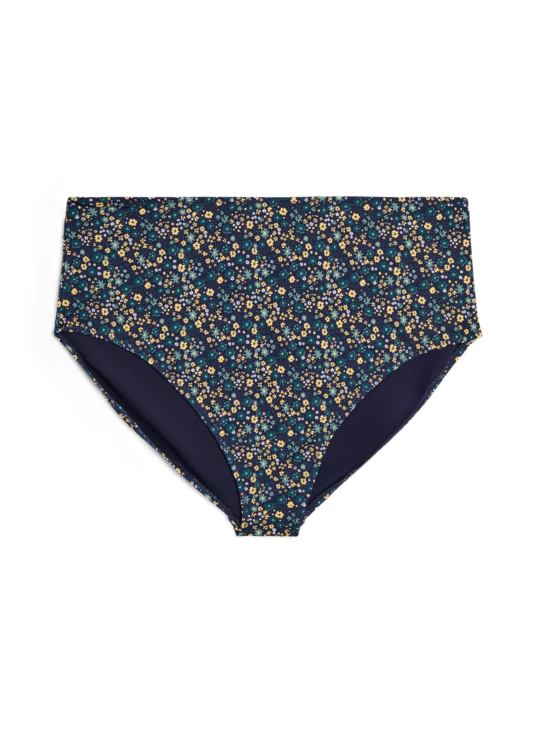 Bikinitrusser med print og h&oslash;j talje