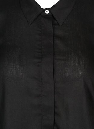 Viskose tunika med korte ærmer, Black, Packshot image number 2