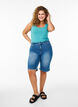 Ensfarvet basis top i bomuld, Bl&aring;, Model image number 1