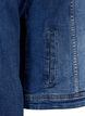 Kort denimjakke i bomuld, Blue denim, Packshot image number 3