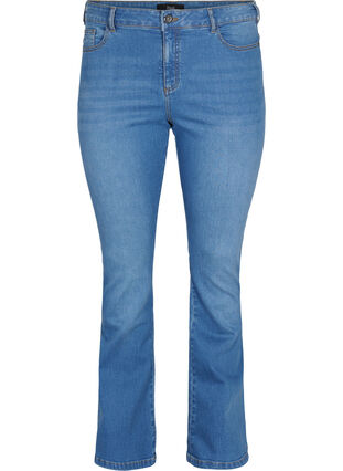 Ellen bootcut jeans med høj talje, Light blue, Packshot image number 0